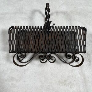 Vintage Mid Century Metal Intricate Napkin Letter Holder‎ Kitchen